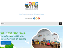 Tablet Screenshot of greenepediatricdentistry.com